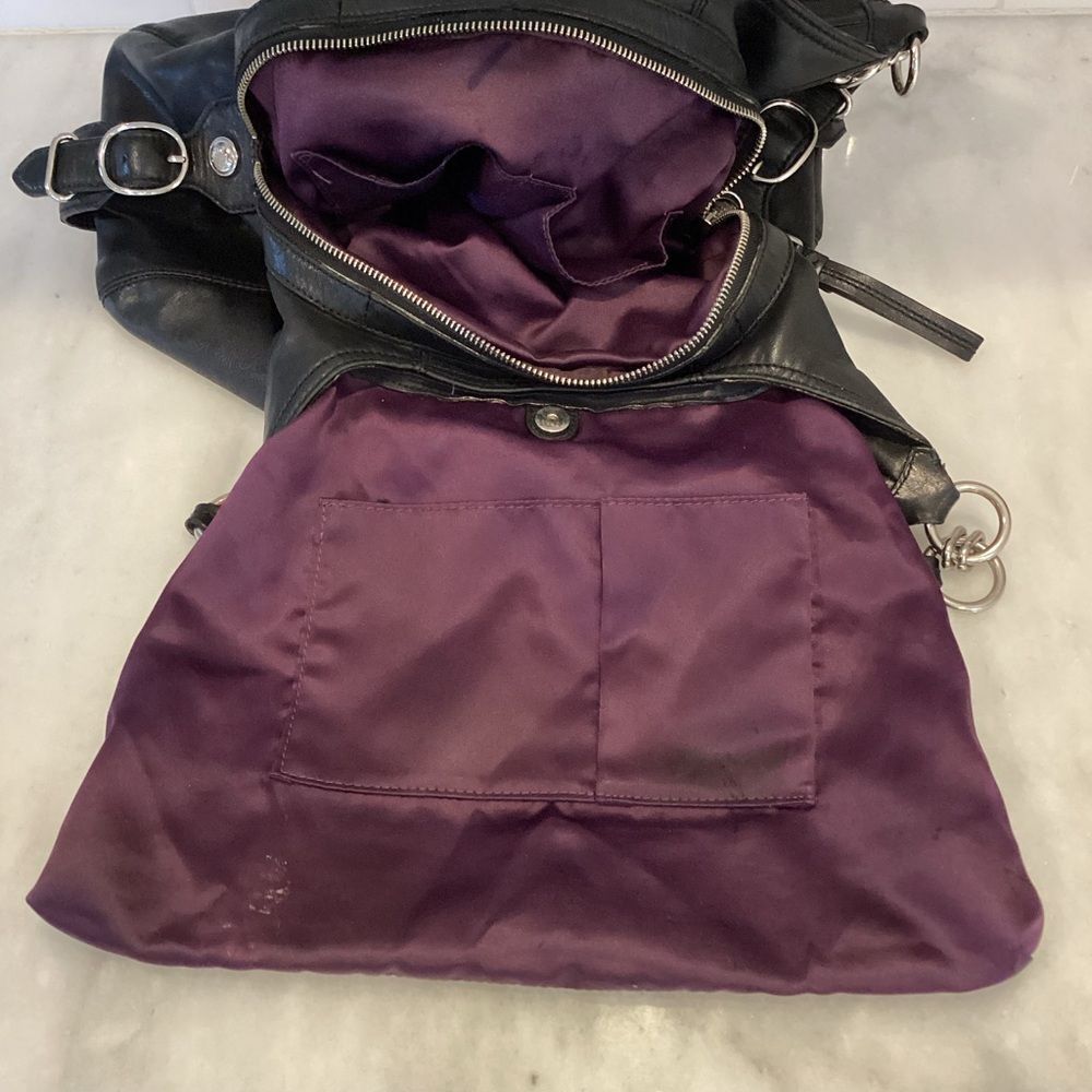Coach Bag Purse Handbag Leather Maggie Mia Black Hobo Shoulder Bag Pocketbook #1 - Picture 15 of 15